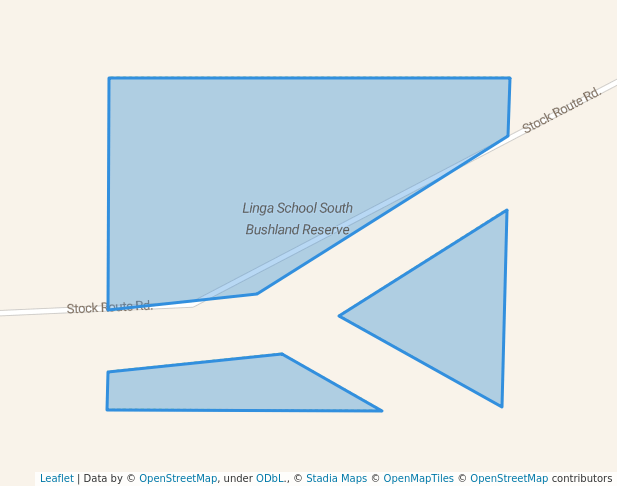walking in Linga School South Bushland Reserve map in Underbool
