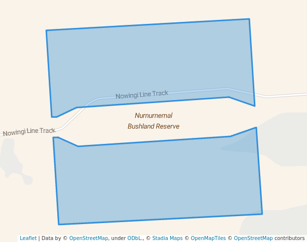 walking in Nurnurnemal Bushland Reserve map in Carwarp