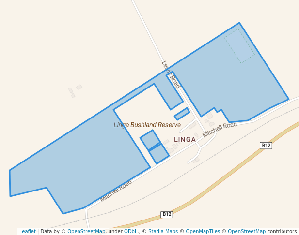 walking in Linga Bushland Reserve map in Underbool