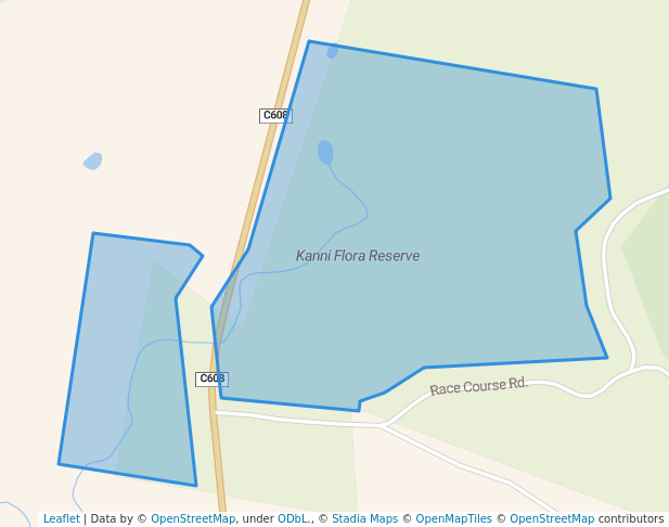 walking in Kanni Flora Reserve map in Yalmy