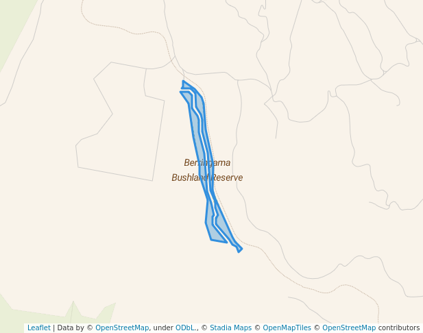 walking in Berringama Bushland Reserve map in Shelley