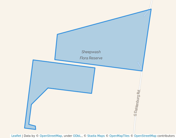 walking in Sheepwash Flora Reserve map in Nhill