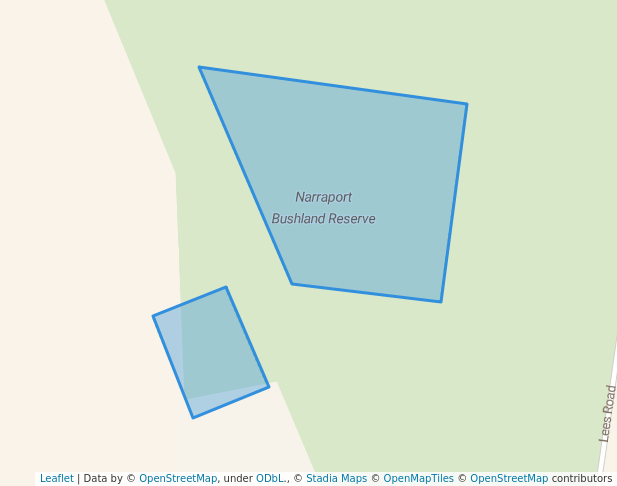 walking in Narraport Bushland Reserve map in Curyo