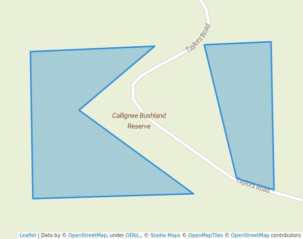 walking in Callignee Bushland Reserve map in Flynn