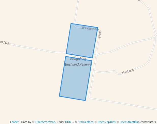 walking in Briagolong Bushland Reserve map in Maffra