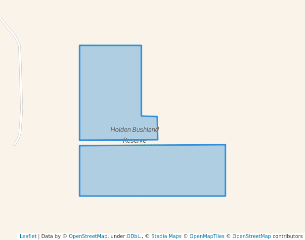 walking in Holden Bushland Reserve map in Navarre