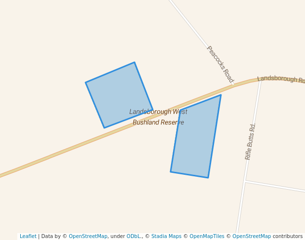 walking in Landsborough West Bushland Reserve map in Navarre
