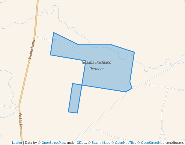 walking in Bealiba Bushland Reserve map in Emu