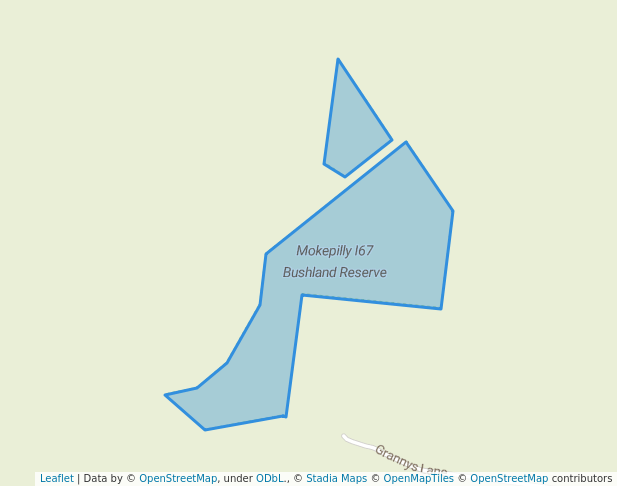 walking in Mokepilly I67 Bushland Reserve map in Pomonal
