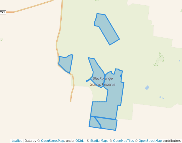 walking in Black Range Scenic Reserve map in Pomonal