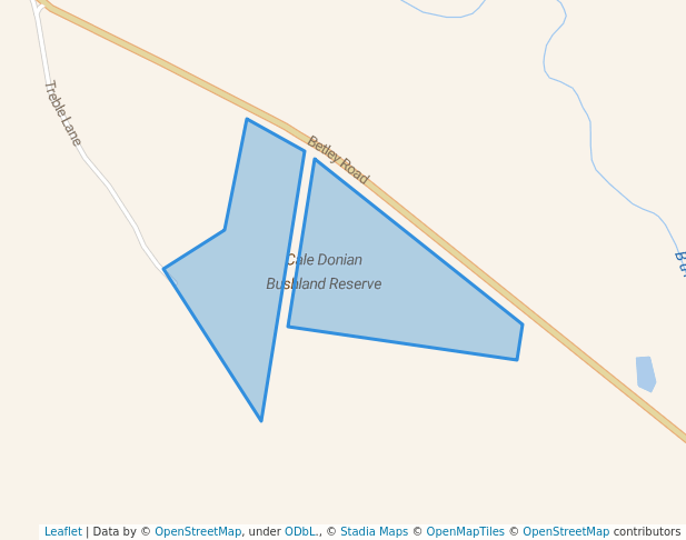 walking in Cale Donian Bushland Reserve map in Betley