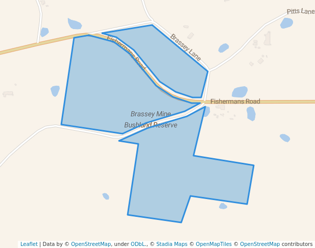 walking in Brassey Mine Bushland Reserve map in Sandon