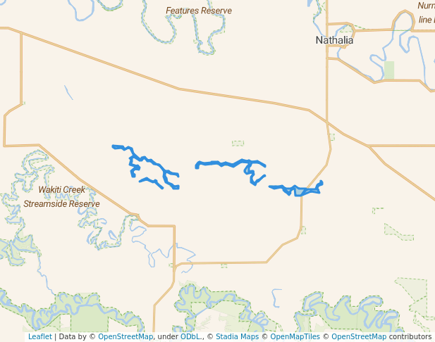 walking in Skeleton Creek Streamside Reserve map in Kotupna