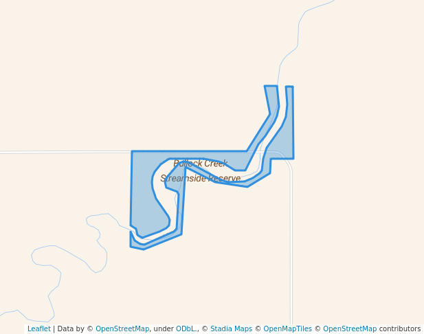 walking in Bullock Creek Streamside Reserve map in Mincha