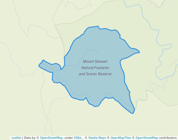 walking in Mount Stewart Natural Features and Scenic Reserve map in Yalmy