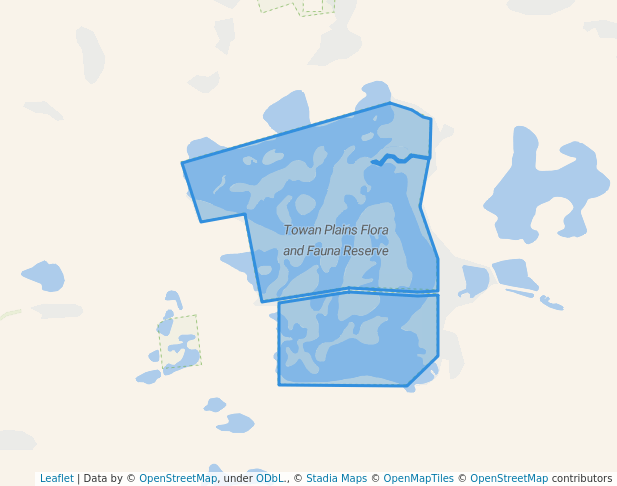 walking in Towan Plains Flora and Fauna Reserve map in Bolton