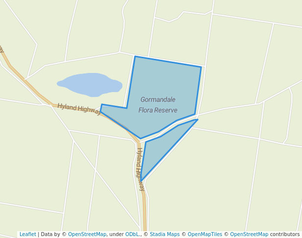 walking in Gormandale Flora Reserve map in Gormandale