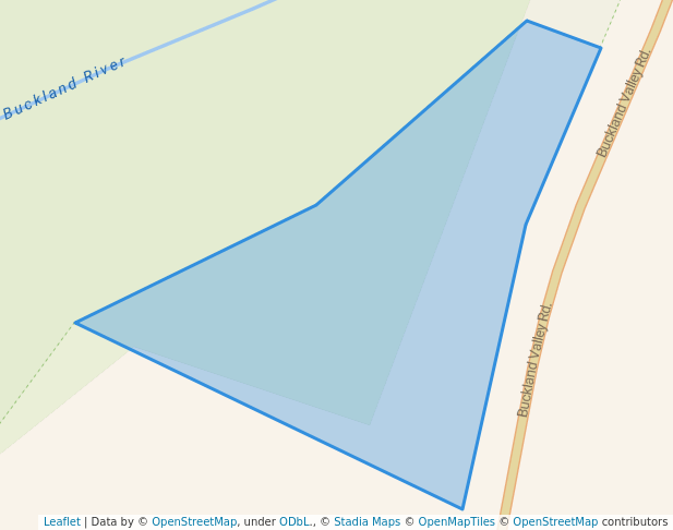 walking in Porepunkah J17 Streamside Reserve map in Buckland