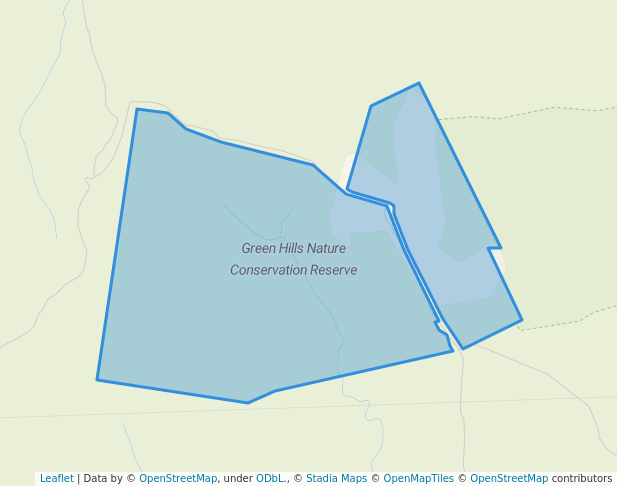 walking in Green Hills Nature Conservation Reserve map in Yalmy