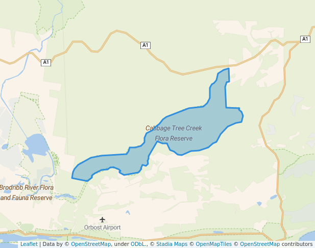 walking in Cabbage Tree Creek Flora Reserve map in Bemm River