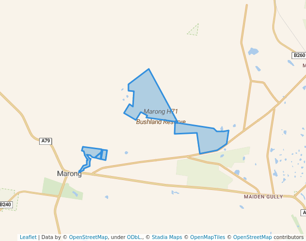 walking in Marong H71 Bushland Reserve map in Eaglehawk