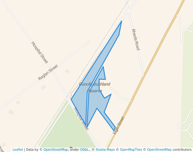 walking in Dunolly Bushland Reserve map in Betley