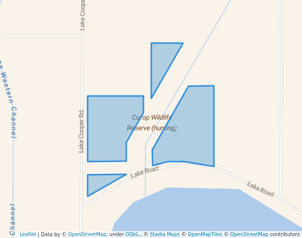 walking in Corop Wildlife Reserve (hunting) map in Gobarup