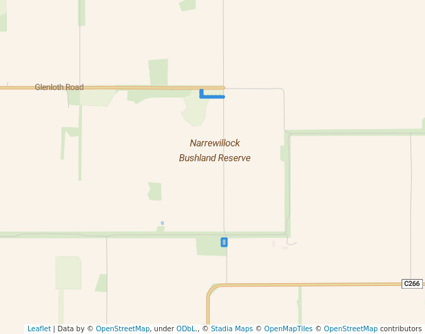 walking in Narrewillock Bushland Reserve map in Chirrip