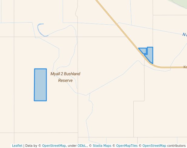 walking in Myall B.R. 2 Bushland Reserve map in Appin