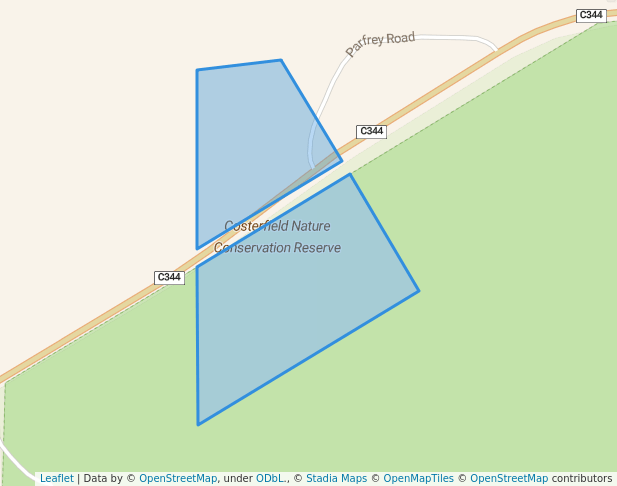 walking in Costerfield Nature Conservation Reserve map in Argyle