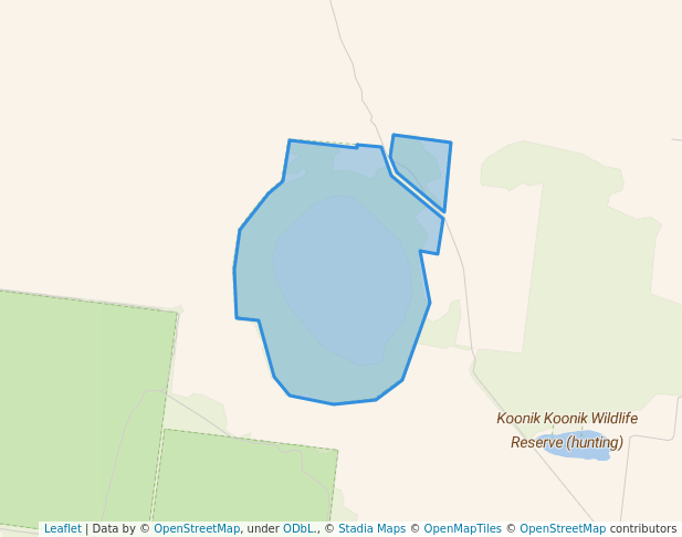 walking in Brooks Swamp Wildlife Reserve (hunting) map in Goroke