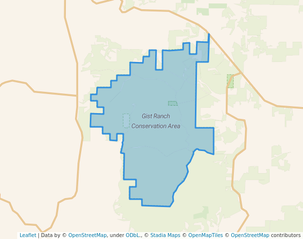 walking in Gist Ranch Conservation Area map in Yukon