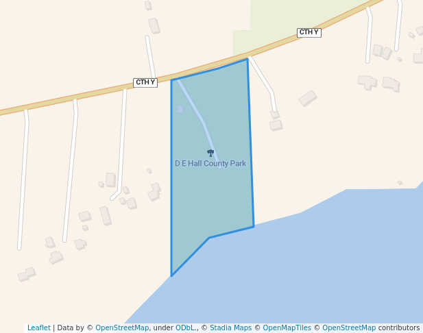 walking in D E Hall County Park map in Oconto