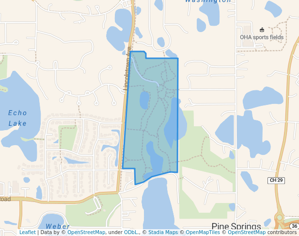 walking in Katherine Abbott Park map in Pine Springs