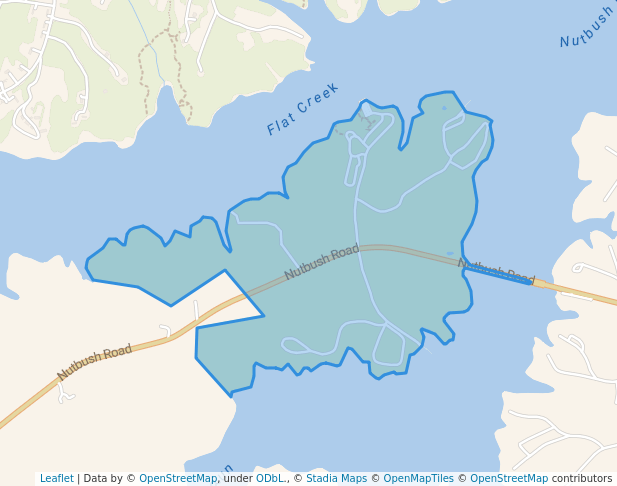 walking in Nutbush Creek Park map in Henderson