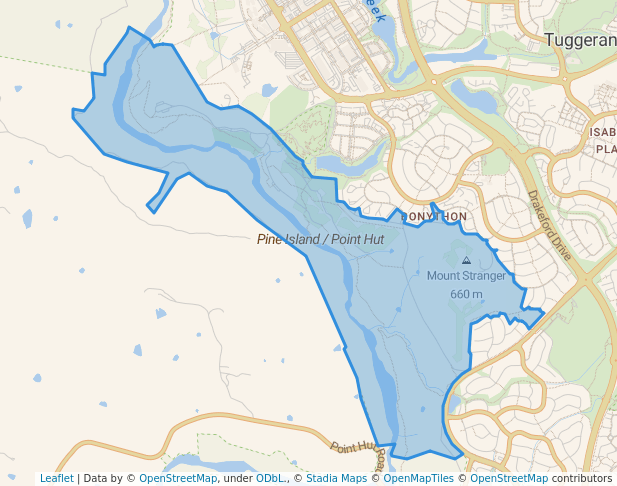 walking in Pine Island / Point Hut map in Greenway