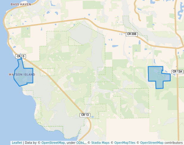 walking in Watson Island State Forest map in St. Augustine