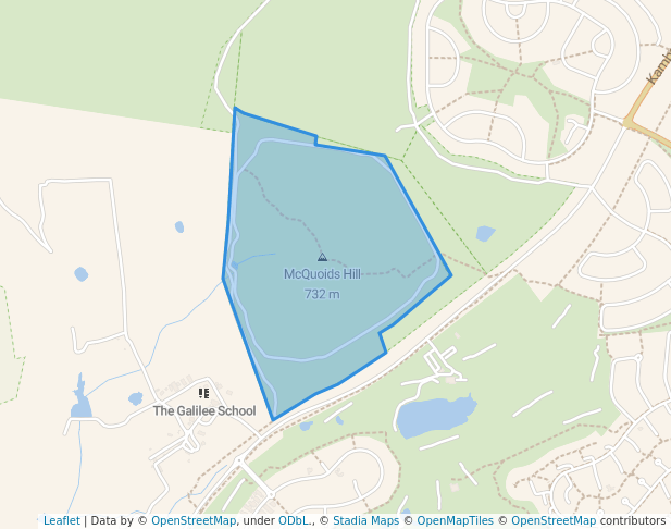 walking in McQuoids Hill Nature Reserve map in Greenway