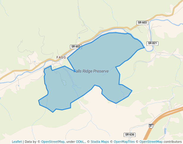 walking in Falls Ridge Preserve map in Ironto