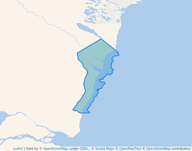 walking in McConnell River Migratory Bird Sanctuary map in Arviat
