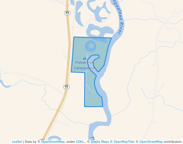 walking in Pietrik County Park map in Arcadia