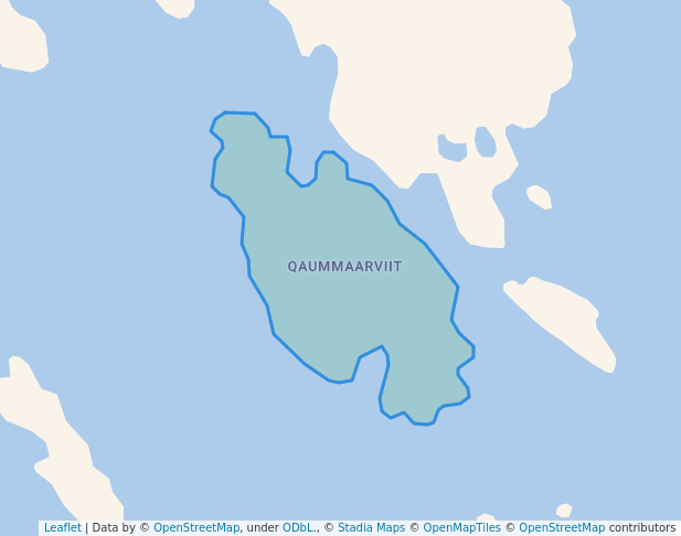 walking in Qaummaarviit Territorial Park map in Iqaluit