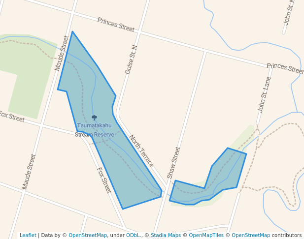 walking in Taumatakahu Stream Reserve map in Temuka