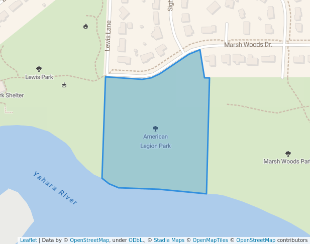 walking in American Legion Park map in McFarland