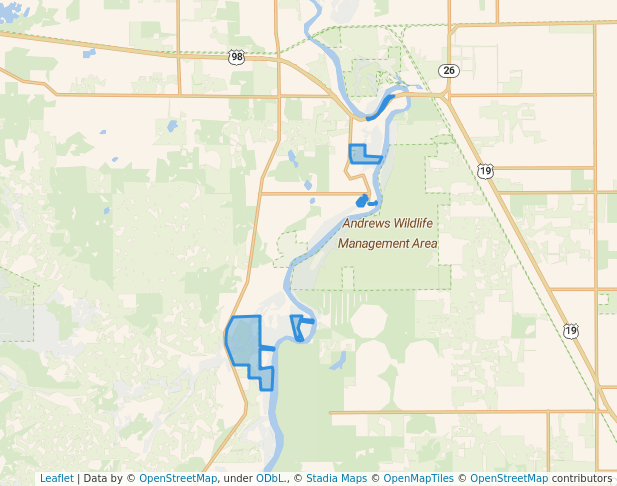 walking in Yellow Jacket Conservation Area map in Old Town