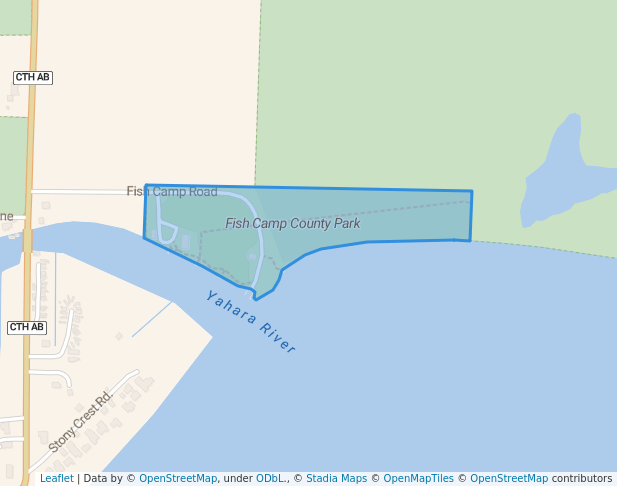 walking in Fish Camp County Park map in McFarland