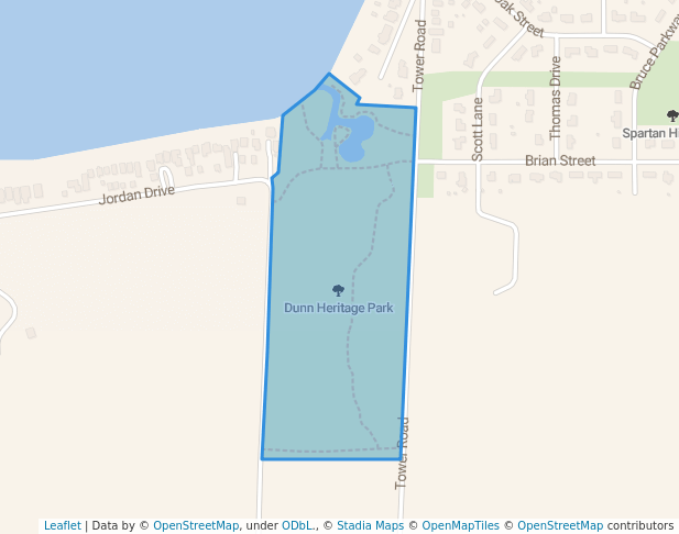 walking in Dunn Heritage Park map in McFarland