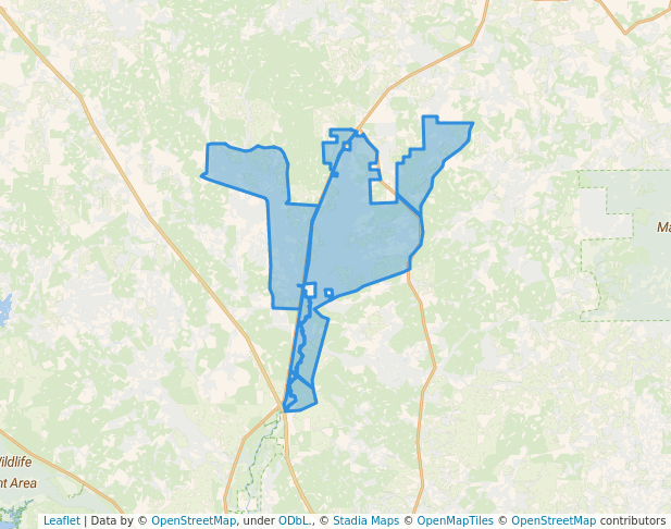 walking in Upper Steinhatchee Conservation Area map in Mayo