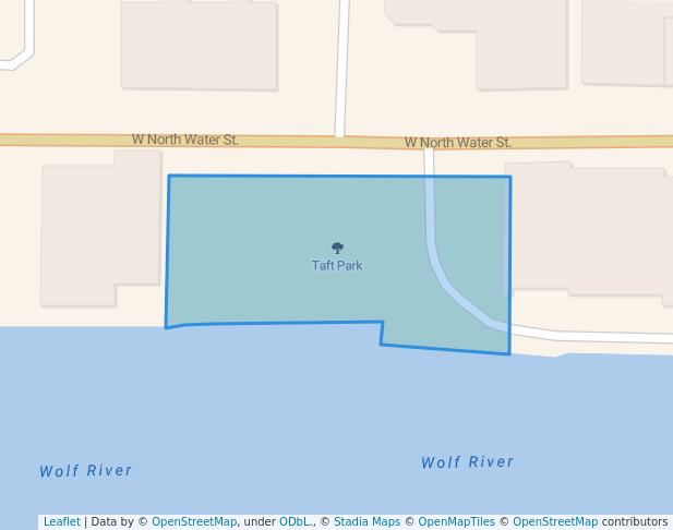 walking in Taft Park map in Royalton