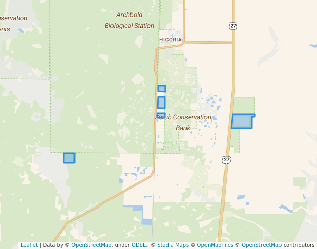 walking in Scrub Conservation Bank map in Venus